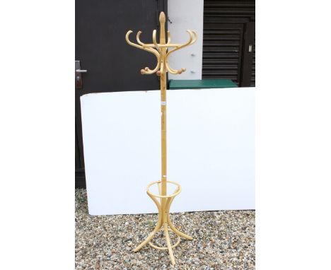 Bentwood Beech Cloak and Stickstand, h.183cms