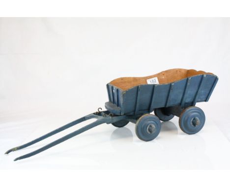 Wooden Scale Model of a Hay Cart, 64cms long including shafts