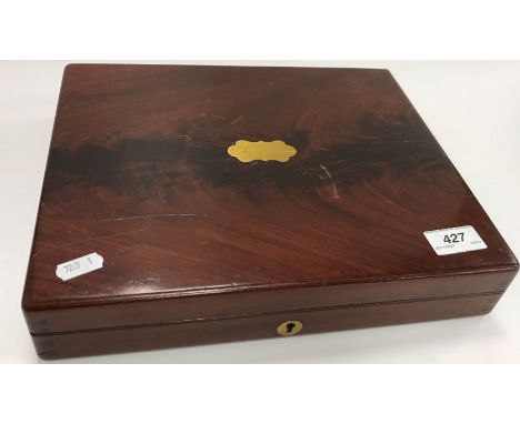 A mahogany cased set of twelve silver plated mother of pearl handled fruit knives and forks