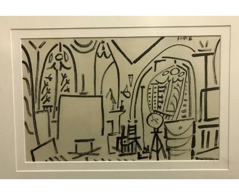 AFTER PABLO PICASSO - a set of three prints from Picasso Sketchbook Carnet de la Californie, each 26 cm x 41 cm 
