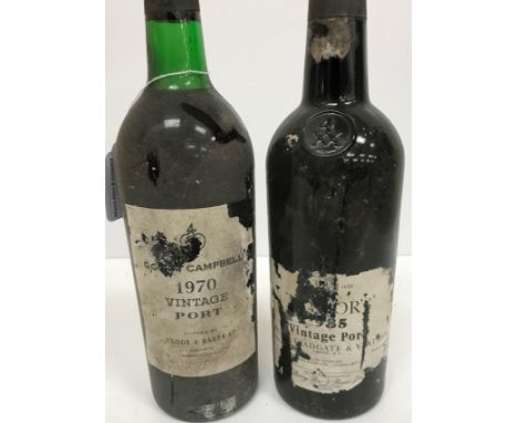 One bottle Gould Campbell Vintage Port 1970 and one bottle Taylor's Vintage Port 1985