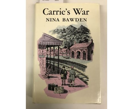 NINA BAWDEN "Carrie's War" illustrated by Faith Jaques, first edition 1973, signed by the author, clothboard bound with toole