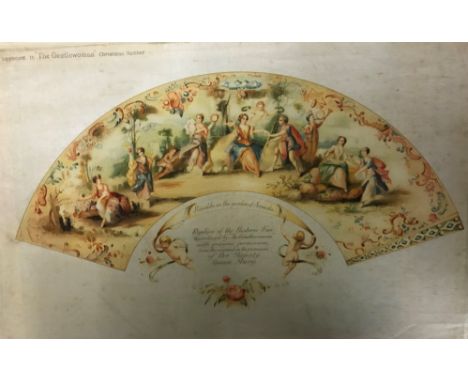 A collection of early 20th Century doilly type paintings, the silk centre each decorated with various flower fairy type figur