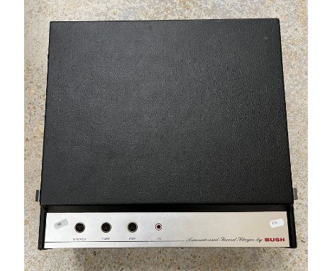 A Bush transistorised record player Type SRP51, a box of various glassware and two boxes of sundry china, including turkey pl