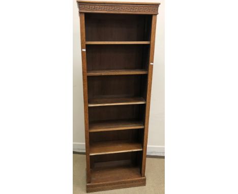 An Edwardian mahogany and fan marquetry inlaid revolving bookcase, 49.5 cm wide x 49.5 cm deep x 91 cm high, a walnut hexagon