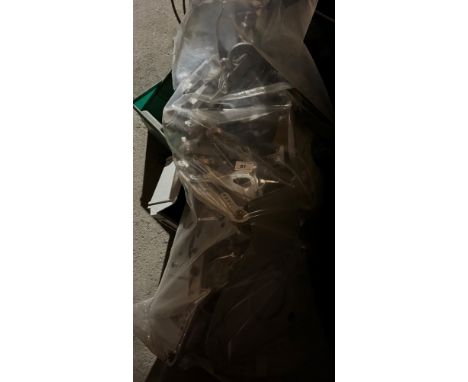 A bag containing a quantity of various aeronautical spares / parts including lever assemblies, some bearing various labels, o
