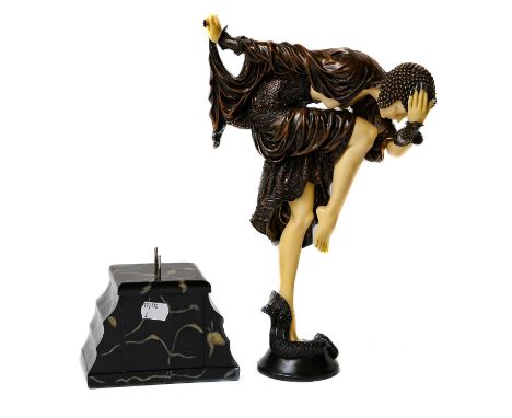 Art Deco style figure and a similiar lamp