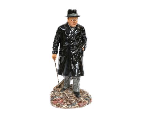 A Royal Doulton figure of Winston Churchill, model no. HN3433, with original boxGood condition, no damage or repair