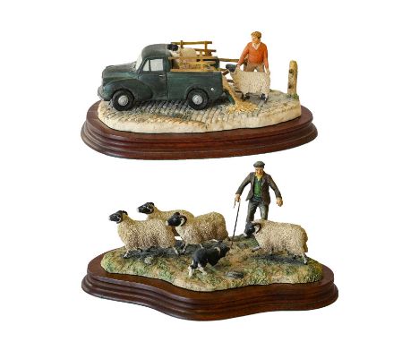 model No. JH72 by Ray Ayres, limited edition 301/1850, with box; together with 'Shedding' (Shepherd, Collie and Sheep), model