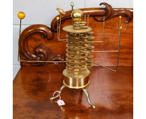 A brass Orrery model of the solar systemComplete not fully assembled, not working