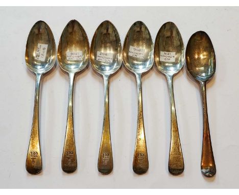 A Collection of George III and Later Silver Flatware, Various Maker's and Dates, mostly Fiddle or Old English pattern, 31oz 1