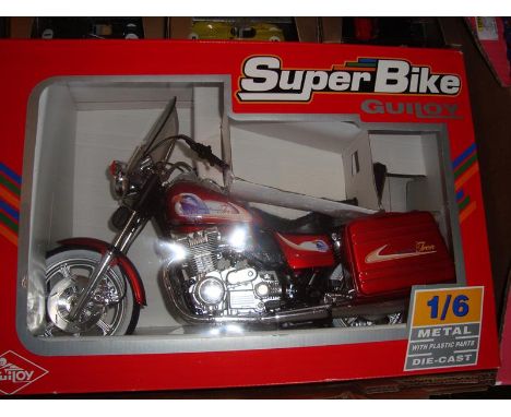 A Guiloy 1:6 scale American Outline diecast motorbike model VG-E in G-VG box