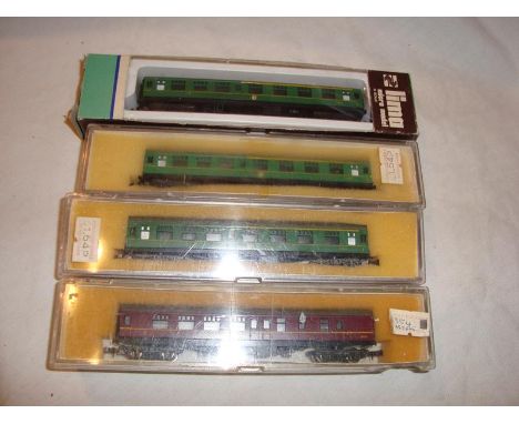 A small group of N Gauge coaches by Lima (some in Wrenn branded boxes) - G-VG in F-G boxes (4)
