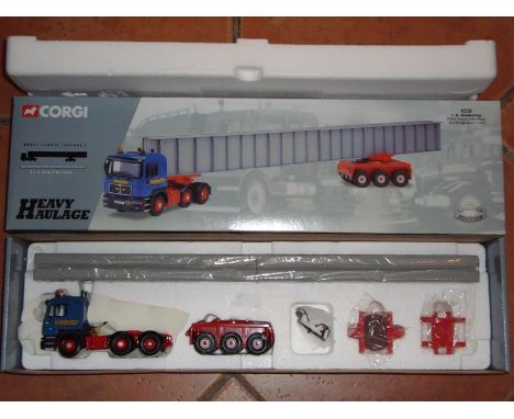 A Corgi Heavy Haulage 76802 MAN Tractor Unit, bogie and bridge beam load in I.R. Dunkerley livery - VG-E in G box