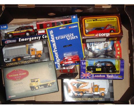 A tray of mixed diecast to include a Vintage Glory Sentinel VG-E in G-VG boxes (9)