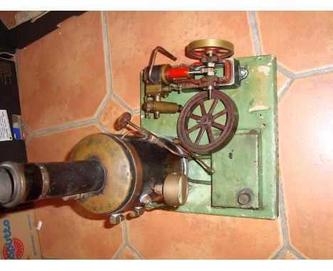 A static steam engine working model by unknown manufacturer (A/F some parts missing)