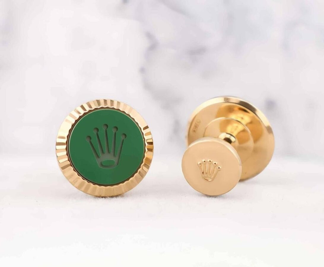 2026 New Rolex ÔFlutedÕ cufflinks NA A1038GREEN
