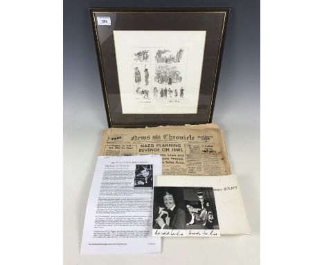 [Autograph] John Reed OBE (1916-2010) Illustrated characters from Gilbert and Sullivan's 'Ruddigore or, The Witch's Curse' on