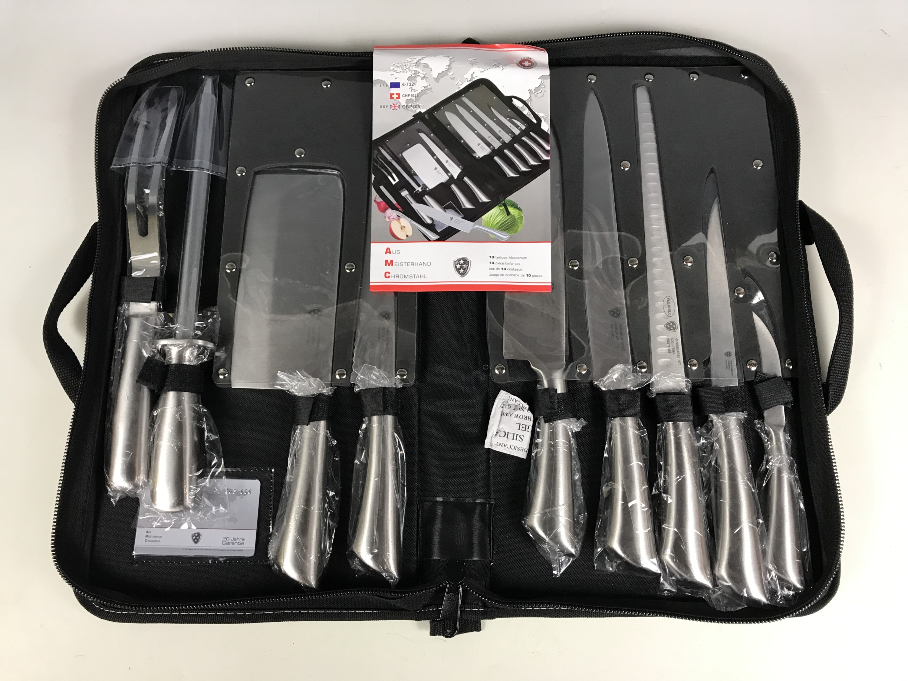 An AMC ten-piece knife set