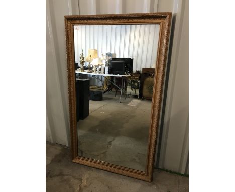A large gilt framed mirror, 80 x 134 cm