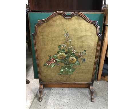 A contemporary reproduction fire screen