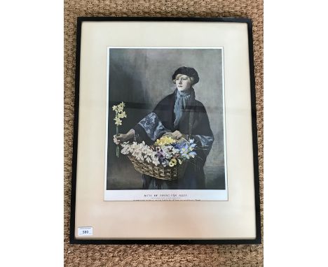 After Oswald Hornby Joseph Birley (1880-1952)  Kitty of Frying Pan Alley, lithographic print, framed and mounted under glass,