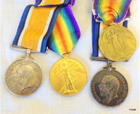 A WW1 medal pair to 7795 Private T Mears of the Welsh Regiment with another pair to 199581 Private C Allery of the Army Servi