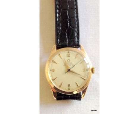 A vintage 1950 18ct gold Gent's Omega chronometer wristwatch fitted with a Calibre 283 movement
