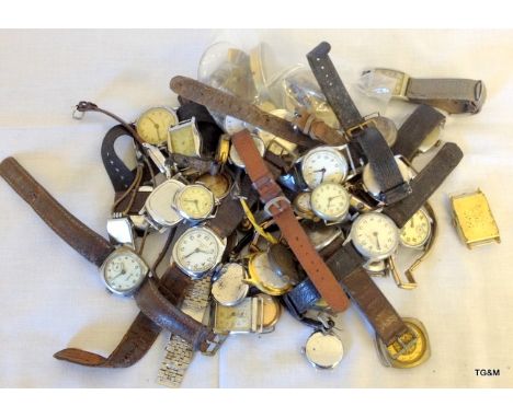 A quantity of vintage watches 40+