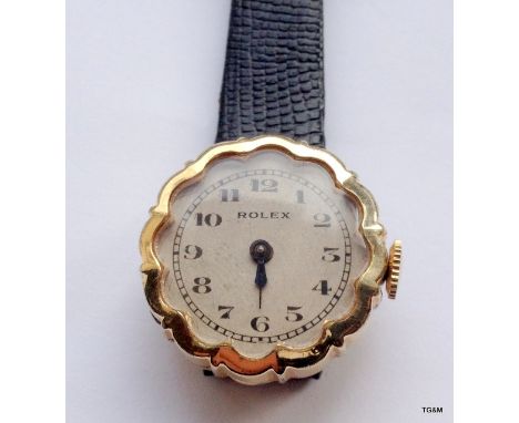 A ladies gold vintage Rolex watch