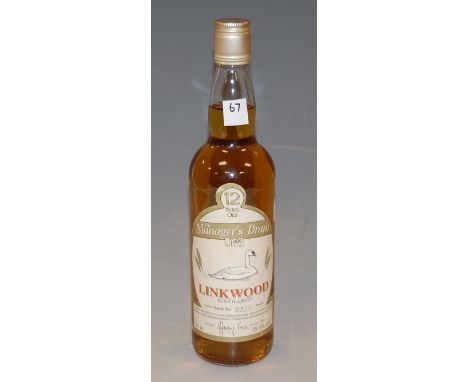 Linkwood Distillery The Managers Dram 12 year old malt Scotch whisky, 1999, bottle No.0328, 70cl, 59.5% (1)