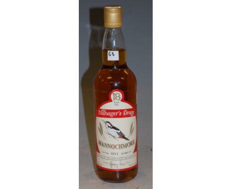 Mannochmore 18 year old manager's dram single malt scotch whisky, No.0314 of 1800, 70cl, 66% (1)