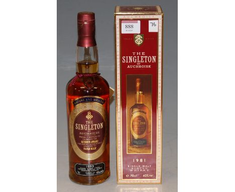 The Singleton of Auchroisk single malt scotch whisky, specially bottled to celebrate the Queen's Award for Export Achievement