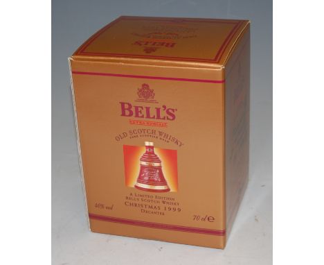 Bell's Old Scotch Whisky, six boxed commemorative Christmas decanters for the years; 1999, 2001, 2002, 2003, 2004 and 2005, e