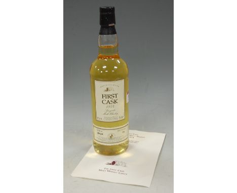 First cask Speyside malt whisky, 1974, 70cl, 46%, cask No.8434, bottle No.73, with original leaflet (1)