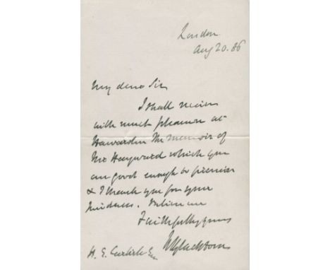 DISRAELI BENJAMIN: (1804-1881) British Prime Minister 1868, 1874-80. Signed envelope panel, addressed in his hand to the Revd
