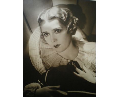 PICKFORD MARY: (1892-1979) Canadian-American Actress, Academy Award winner. Vintage signed sepia 10.5 x 13.5 photograph of 'A
