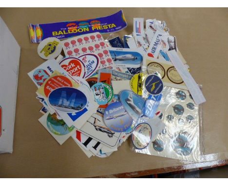 Large quantity of Aircraft Stickers including Air UK Herald Seating Allocation:	Approximately 300 stickers relating to civil 