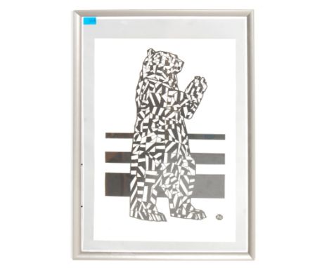 Jamie Guillman 2015 - British Modern Art. A local interest framed print of the famous Bearpit in Bristol.&nbsp; Signed to the