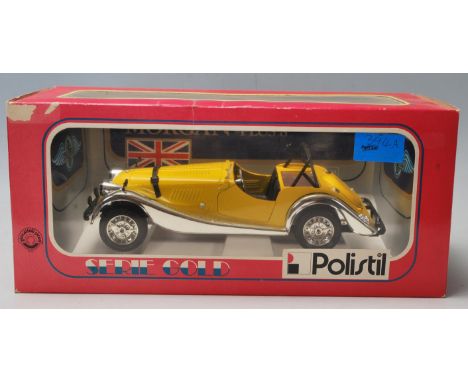 &nbsp;A scale diecast model of a Morgan Plus 8 by Polistil / Serie Gold TG. Comes with original box. In good condition.