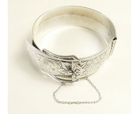 A Victorian silver bangle