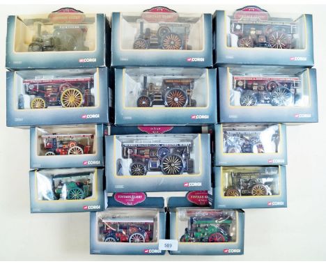A group of thirteen Vintage Glory Corgi Traction engines including a Fowler B6 Showmans Engine - all boxed