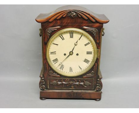 A Regency mahogany bracket clock, with double fusee movement