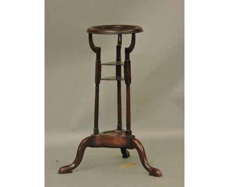 A George III style mahogany wash basin stand