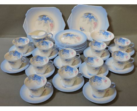 A Shelley part tea service, Phlox pattern