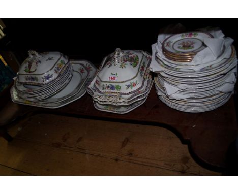 A Copeland Spode 'Old Bow' pattern part dinner service.&nbsp; 