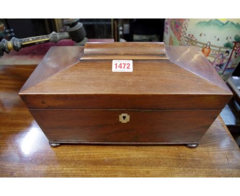 A 19th century rosewood sarcophagus tea caddy, 34cm wide.&nbsp; 