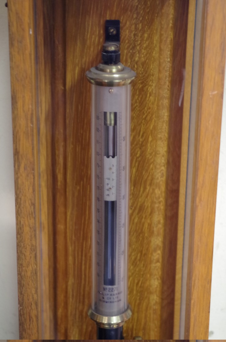 A black lacquered Fortin stick barometer, the dial inscribed 'No2271