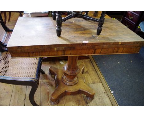 A William IV rosewood rectangular pedestal tea table, 94cm wide.&nbsp; 