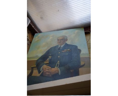 * Newton,&nbsp;a half-length seated portrait of an RAF Group Captain, signed and dated 72, oil on board, 92 x 76cm, unframed.